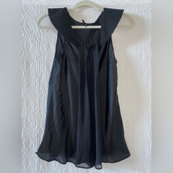 Lapis Sleeveless Tank Style Silky Sheer Blouse - Picture 1 of 7